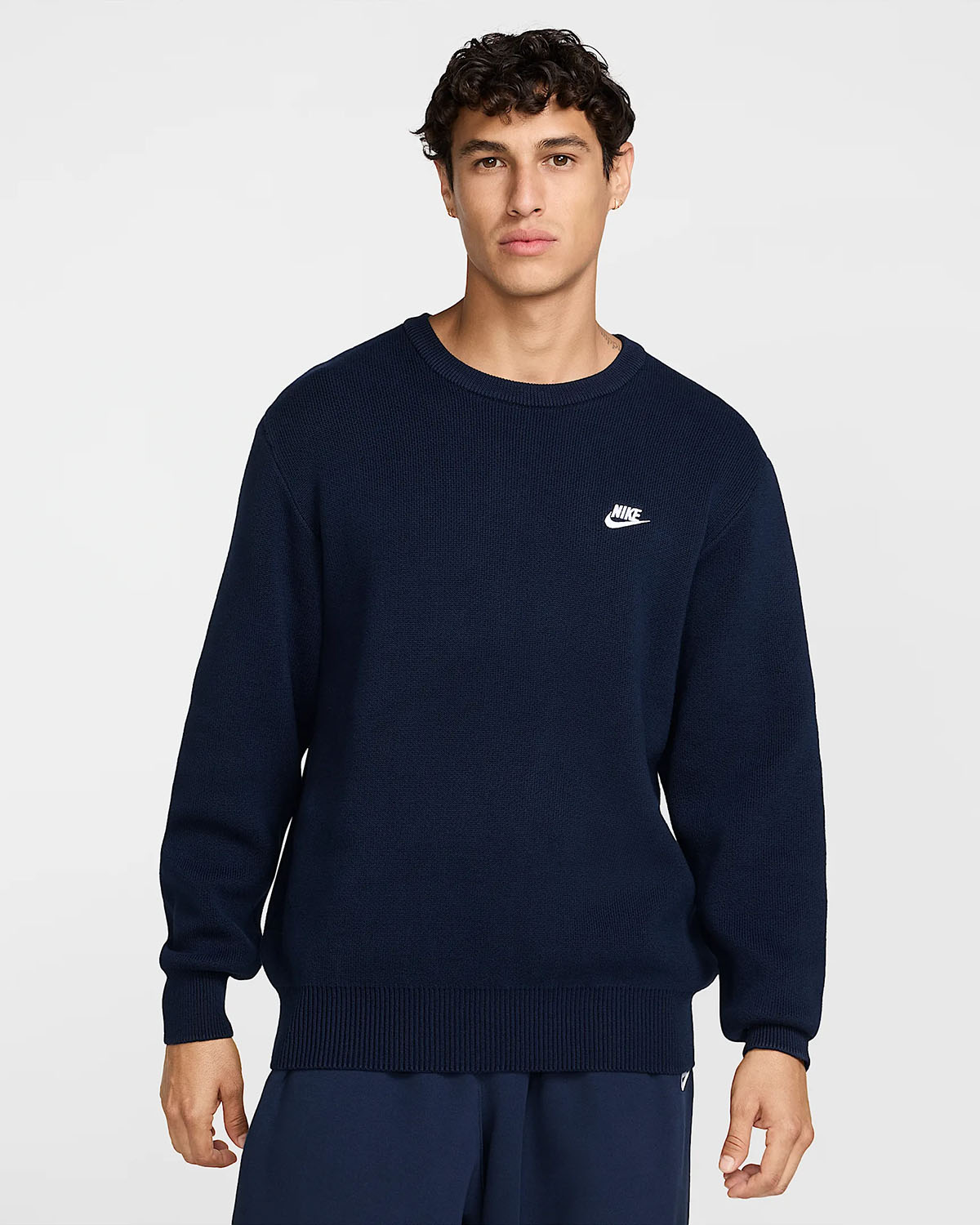 Nike Club Crew Mens Sweater Obsidian