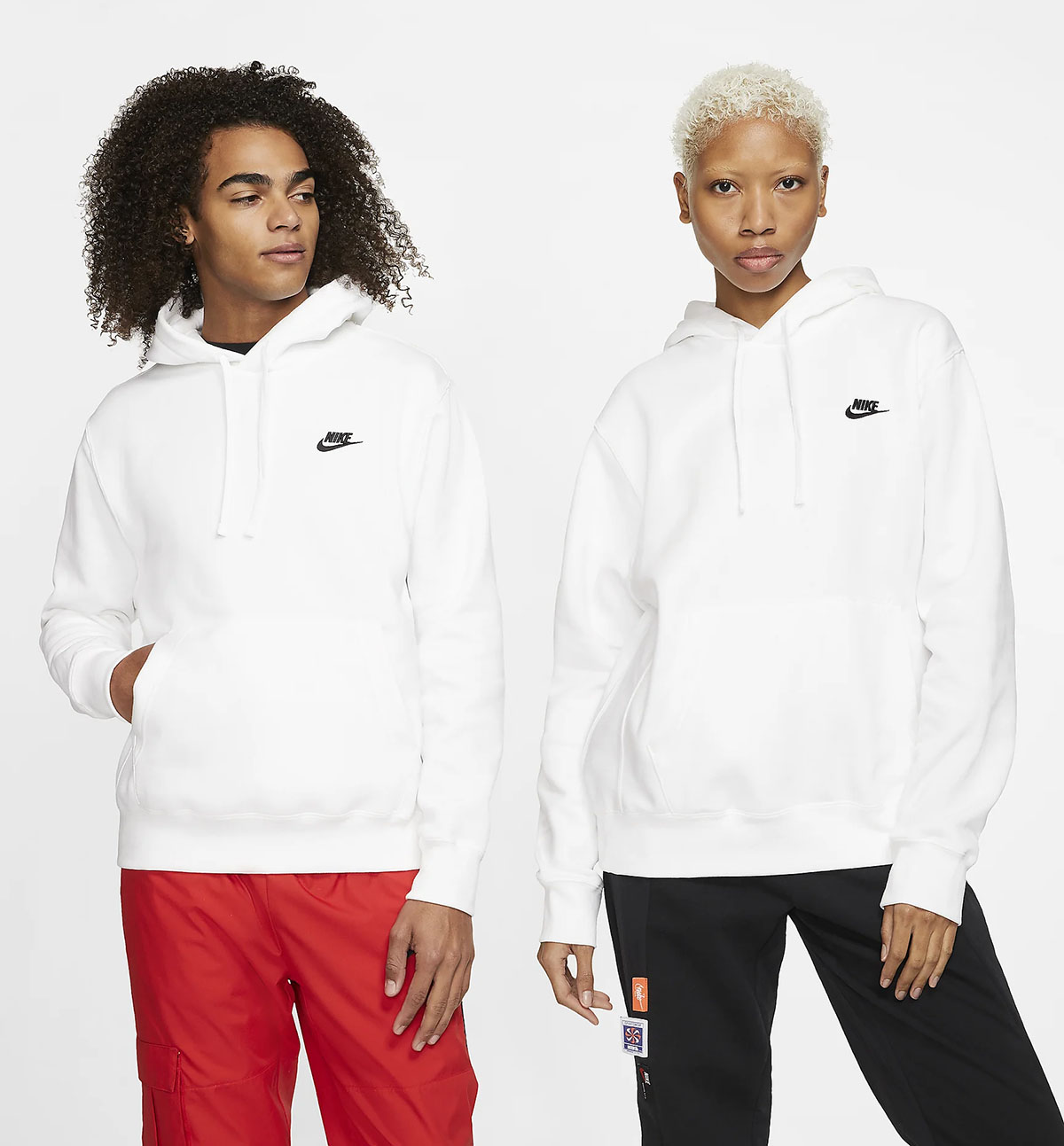 Nike Club Fleece Pullover Hoodie White