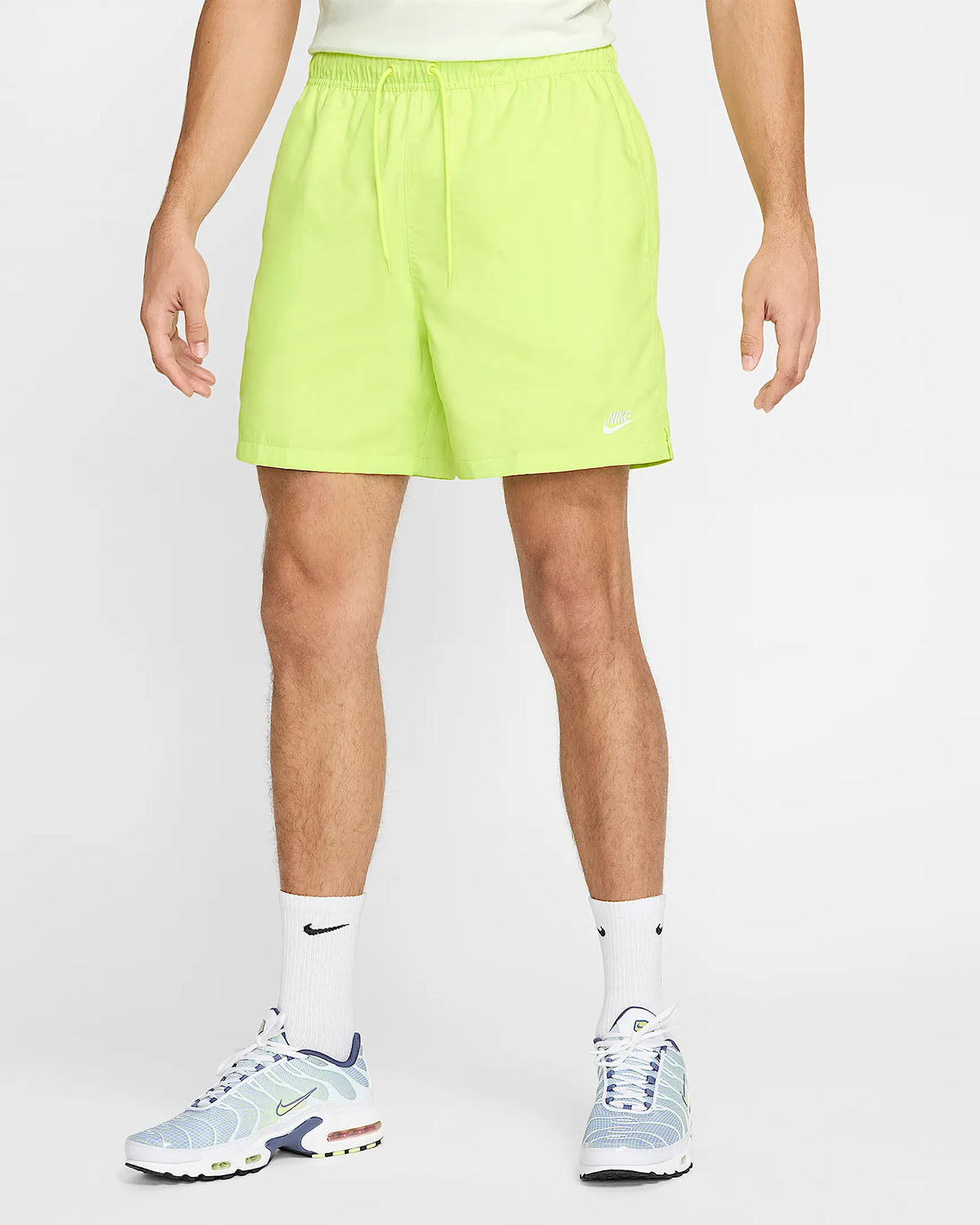 Nike Club Mens Woven Flow Shorts Light Lemon Twist 1