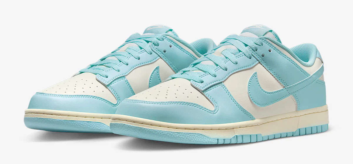 Nike Dunk Low Pale Ivory Glacier Blue Mens Shoes 1