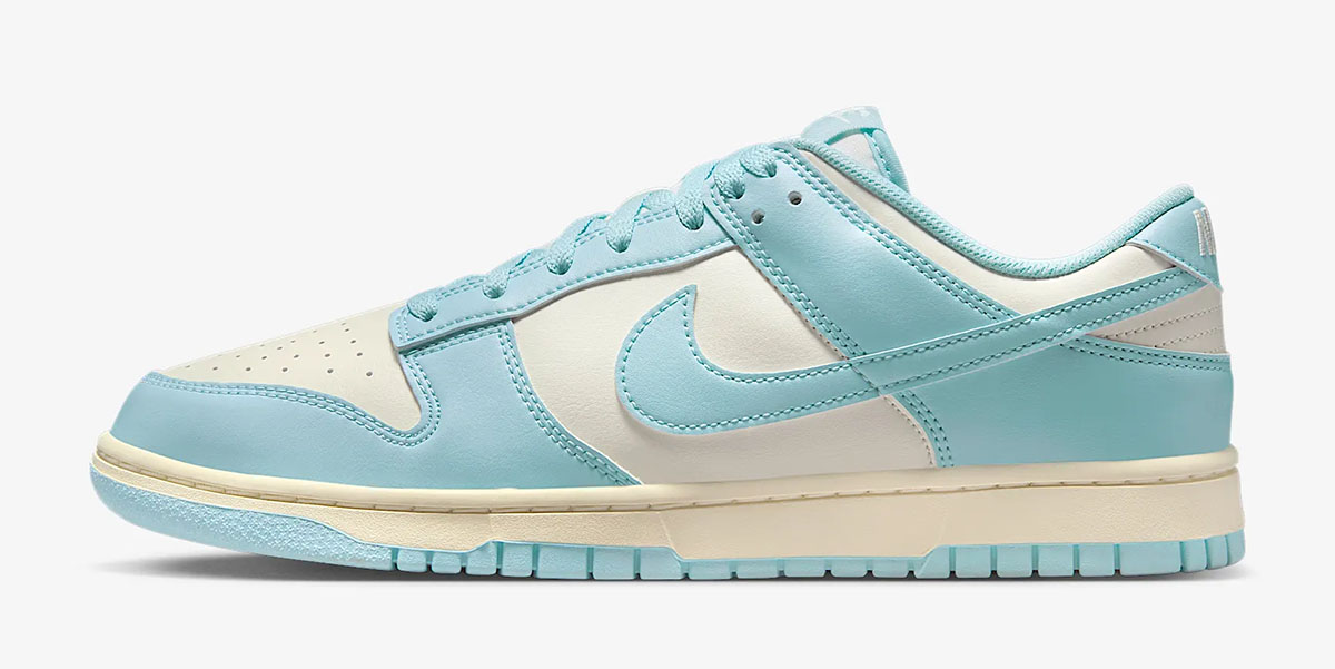 Nike Dunk Low Pale Ivory Glacier Blue Mens Shoes 2