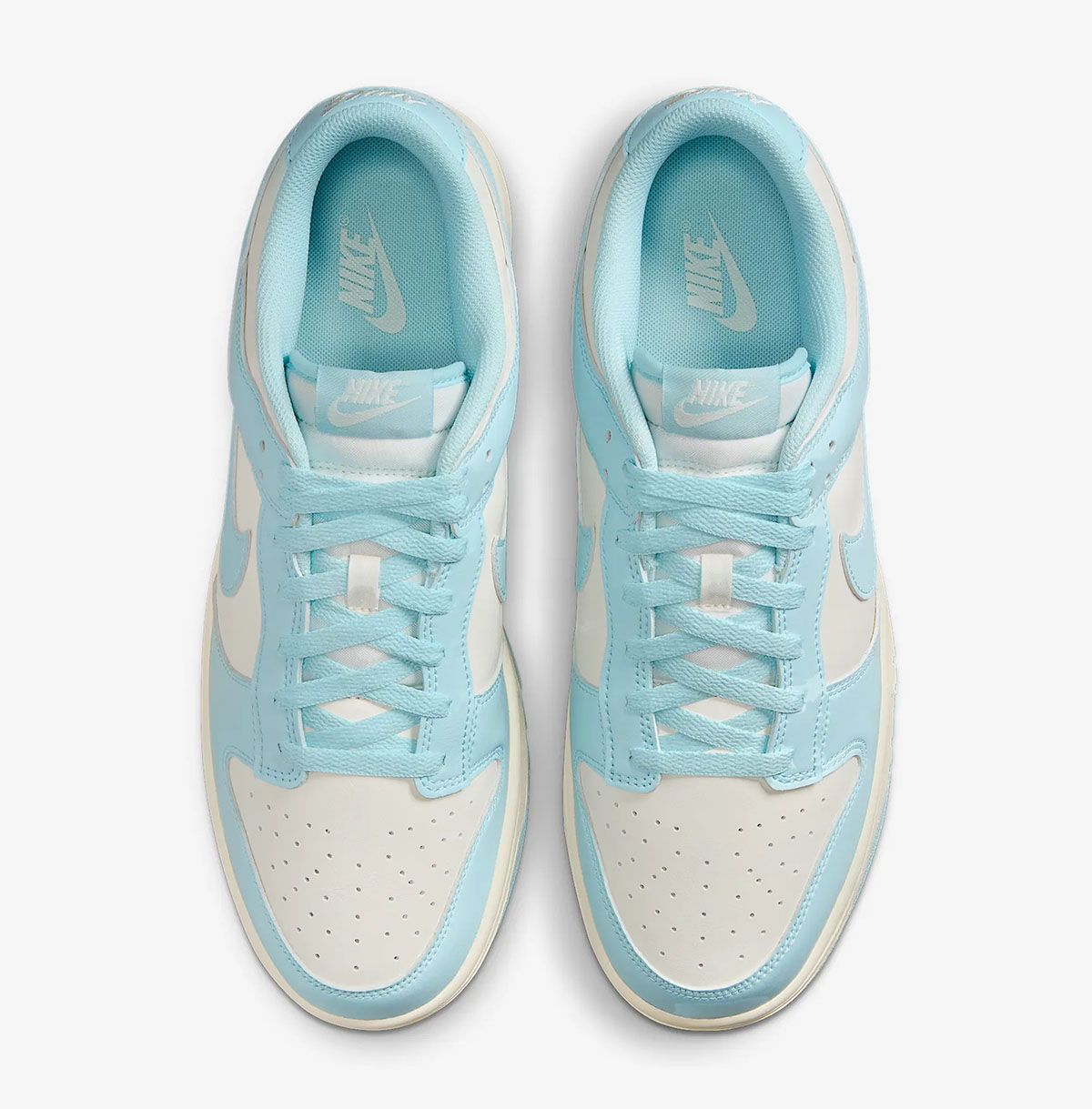 Nike Dunk Low Pale Ivory Glacier Blue Mens Shoes 4