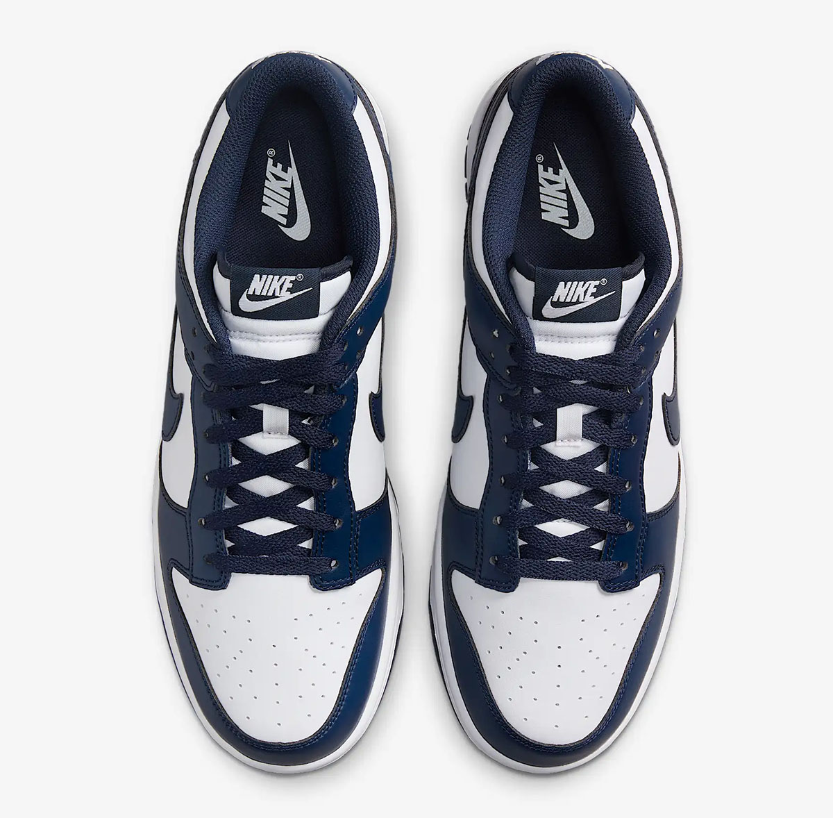 Nike Dunk Low White Midnight Navy Mens Shoes 4