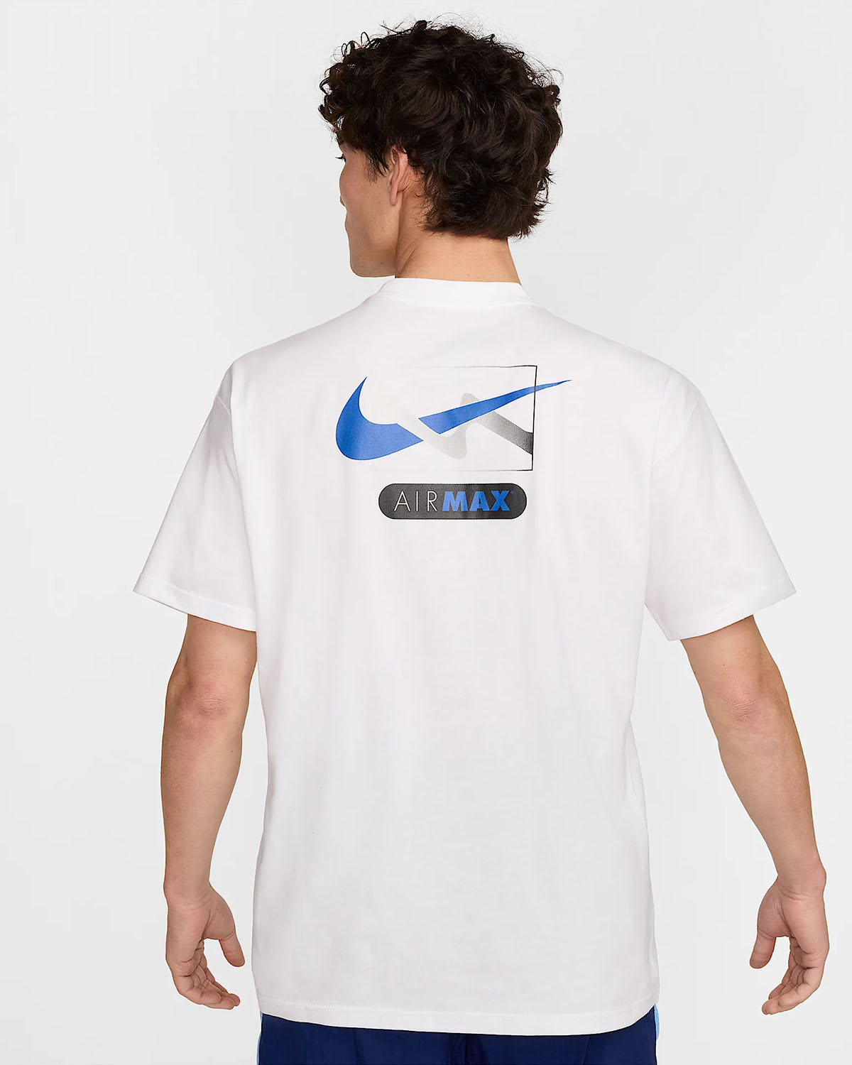 Nike Sportswear Max 90 T Shirt White Royal Black 2