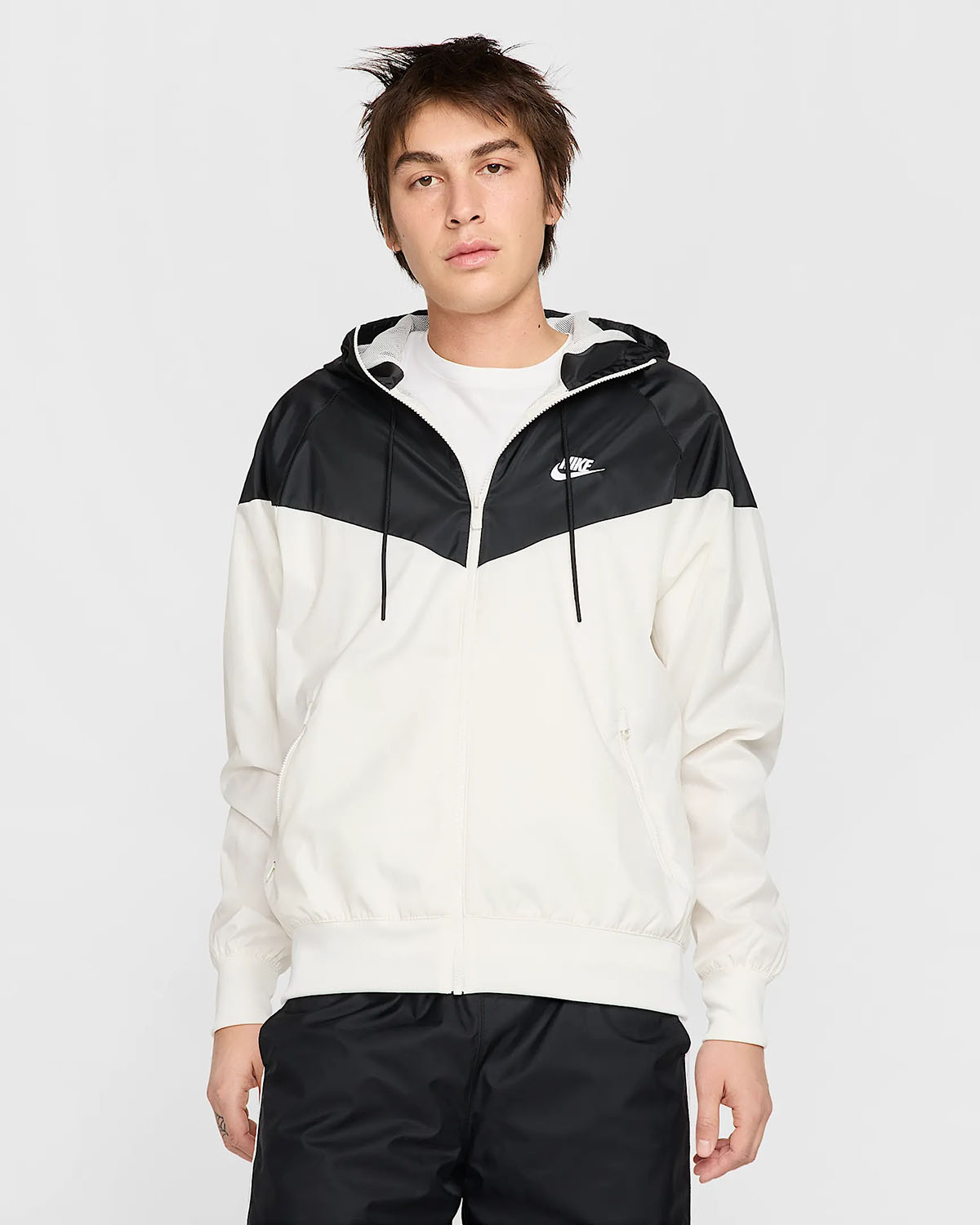 Nike Sportswear Windrunner Mens Hooded Jacket Sail Black