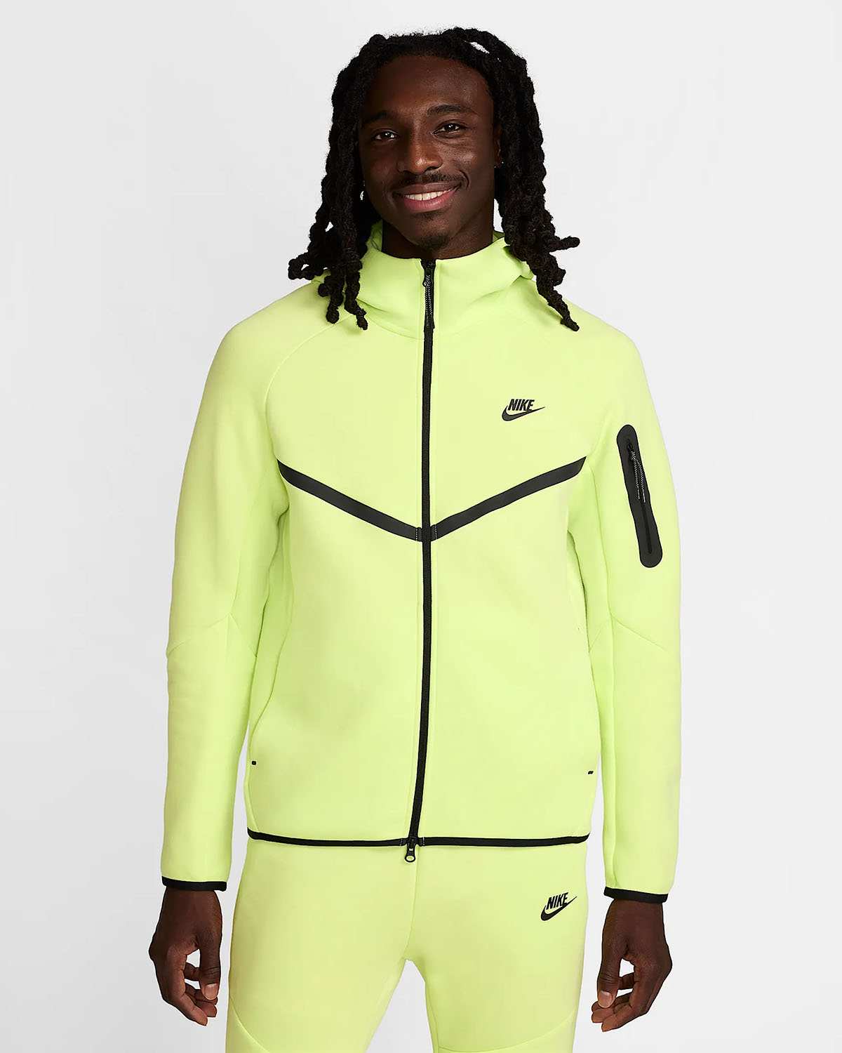 Nike Tech Fleece Mens Full Zip Hoodie Light Lemon Twist