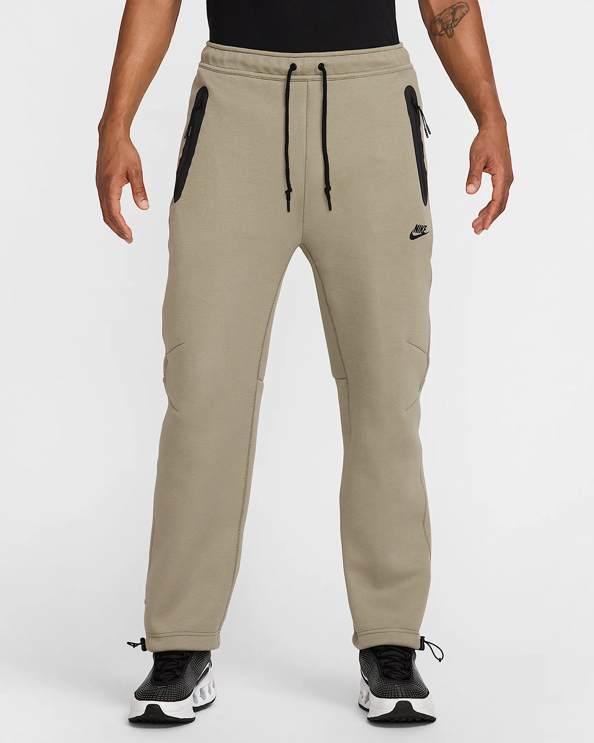 Nike Tech Fleece Mens Open Hem Pants Light Army