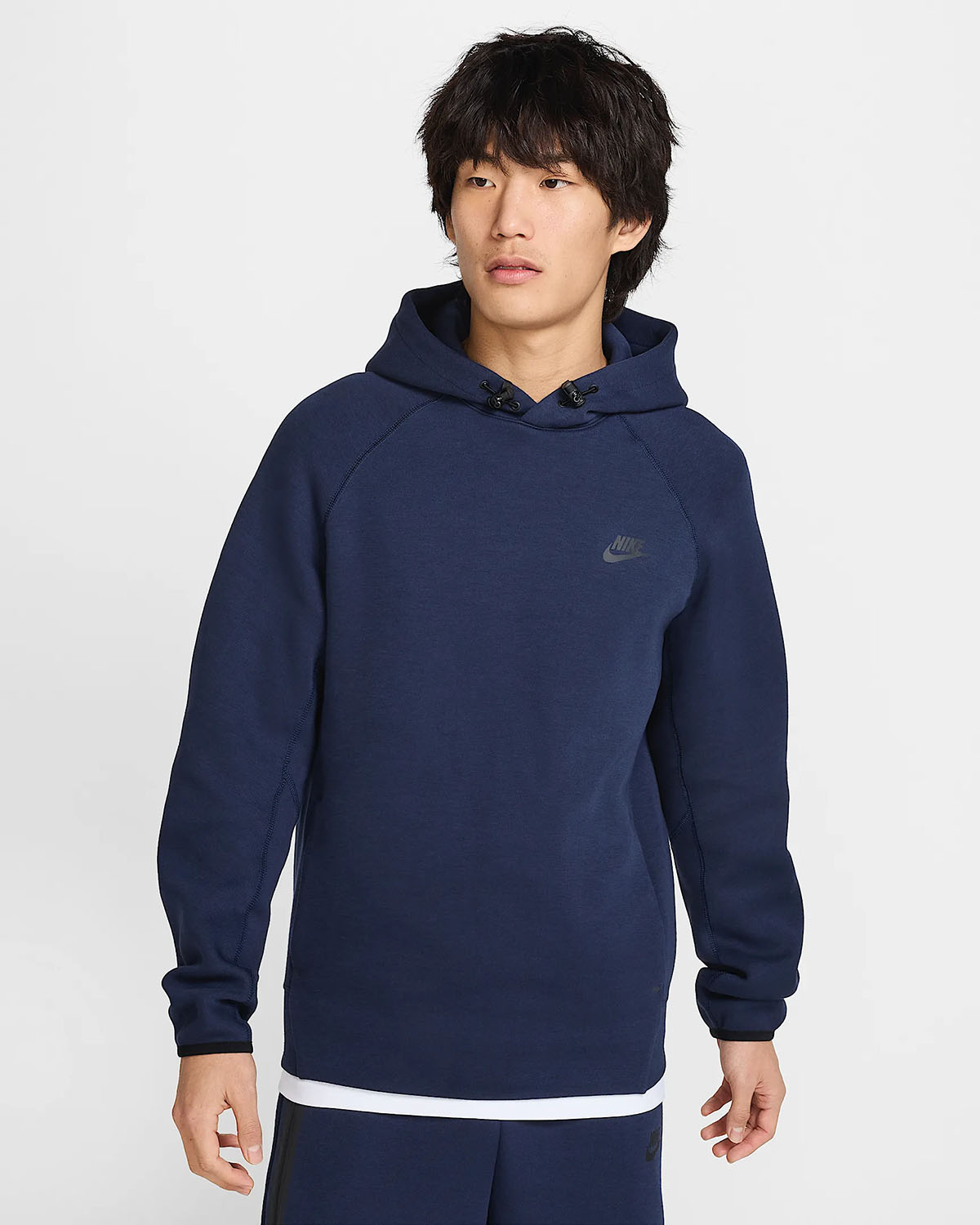 Nike Tech Fleece Mens Pullover Hoodie Obsidian Navy Blue