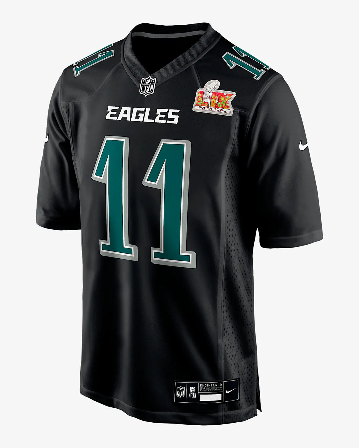 AJ Brown Philadelphia Eagles Super Bowl LIX NFL Jersey Black 1