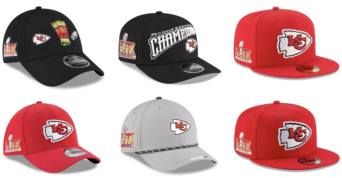 Kansas City Chiefs Super Bowl LIX Hats New Era Caps
