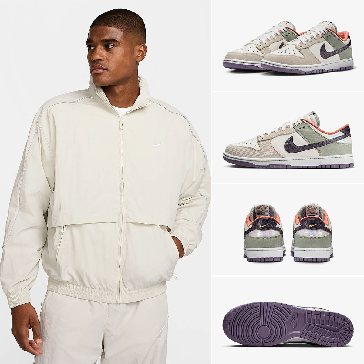 Nike Dunk Low NOLA Floral Swoosh Outfit 2