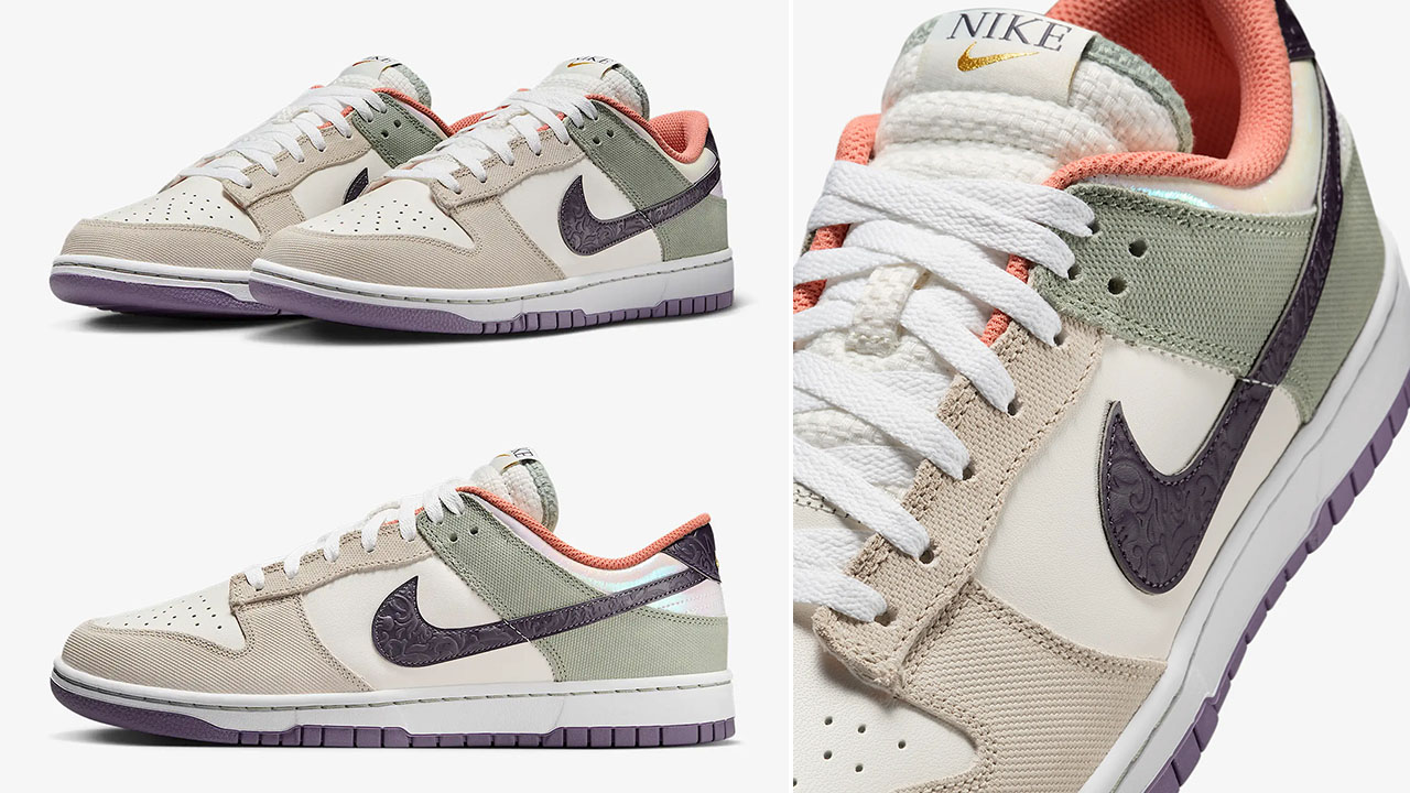 Nike Dunk Low NOLA Floral Swoosh Sneakers