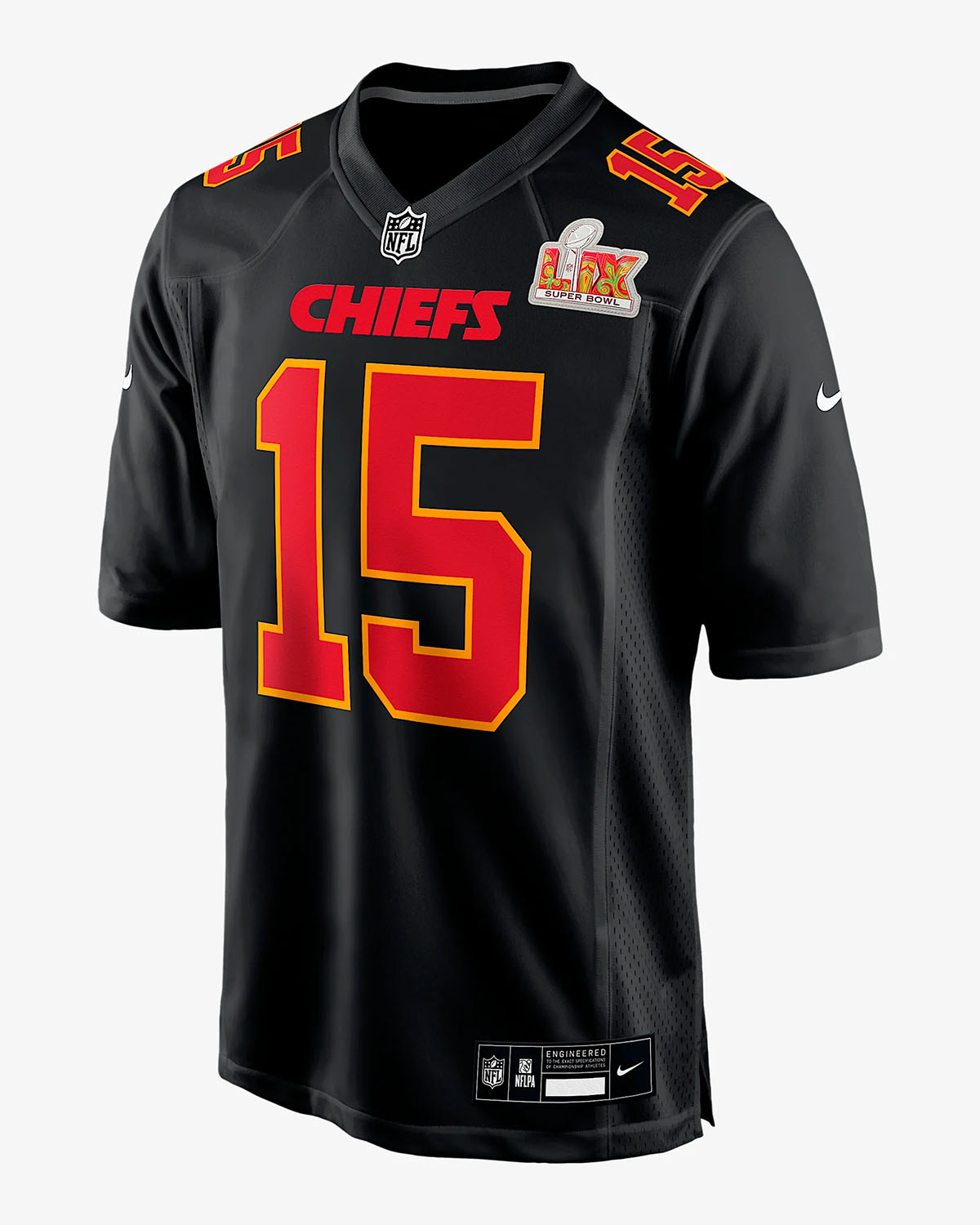 Patrick Mahomes Kansas City Chiefs Super Bowl LIX NFL Jersey Black 1