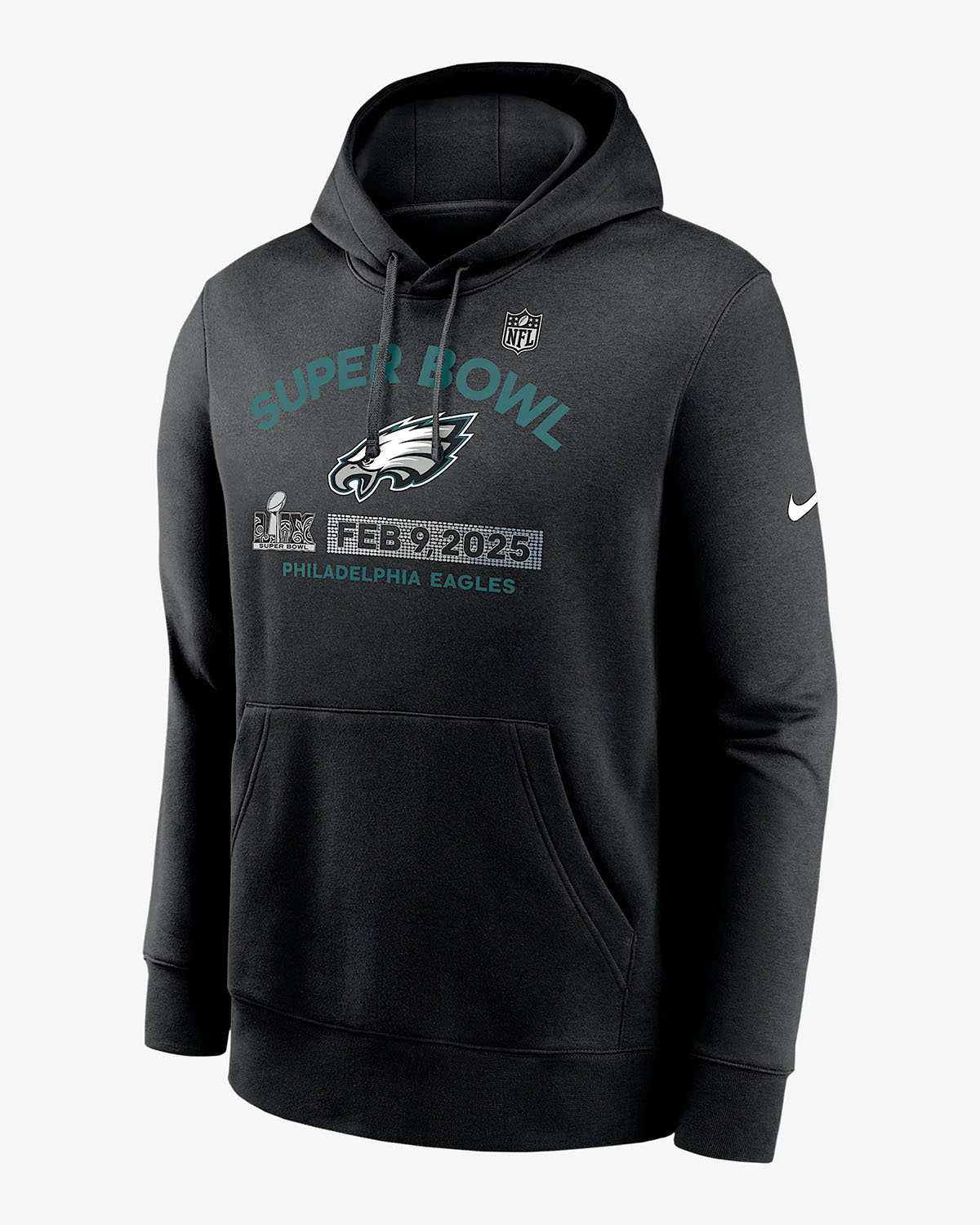 Philadelphia Eagles Super Bowl LIX Champions Team Logo Hoodie