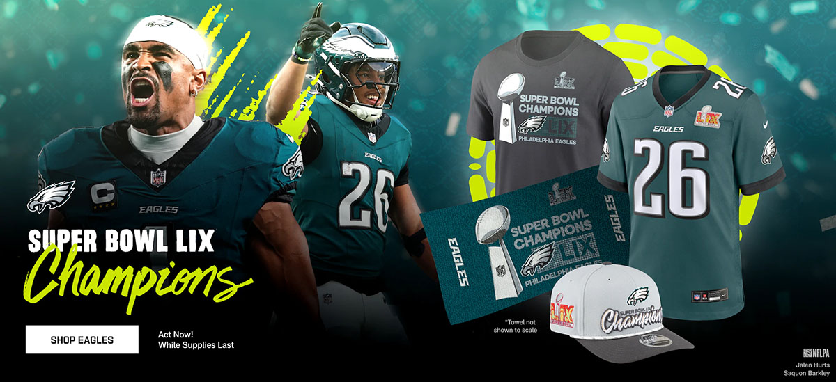 Philadelphia Eagles Super Bowl LIX NFL Champions Apparel Gear