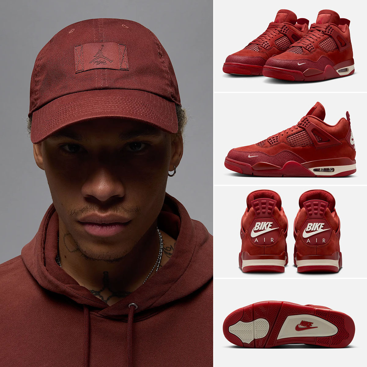 Air Jordan 4 Nigel Brick by Brick Sneakers x Jordan Club Cap Hat Outfit