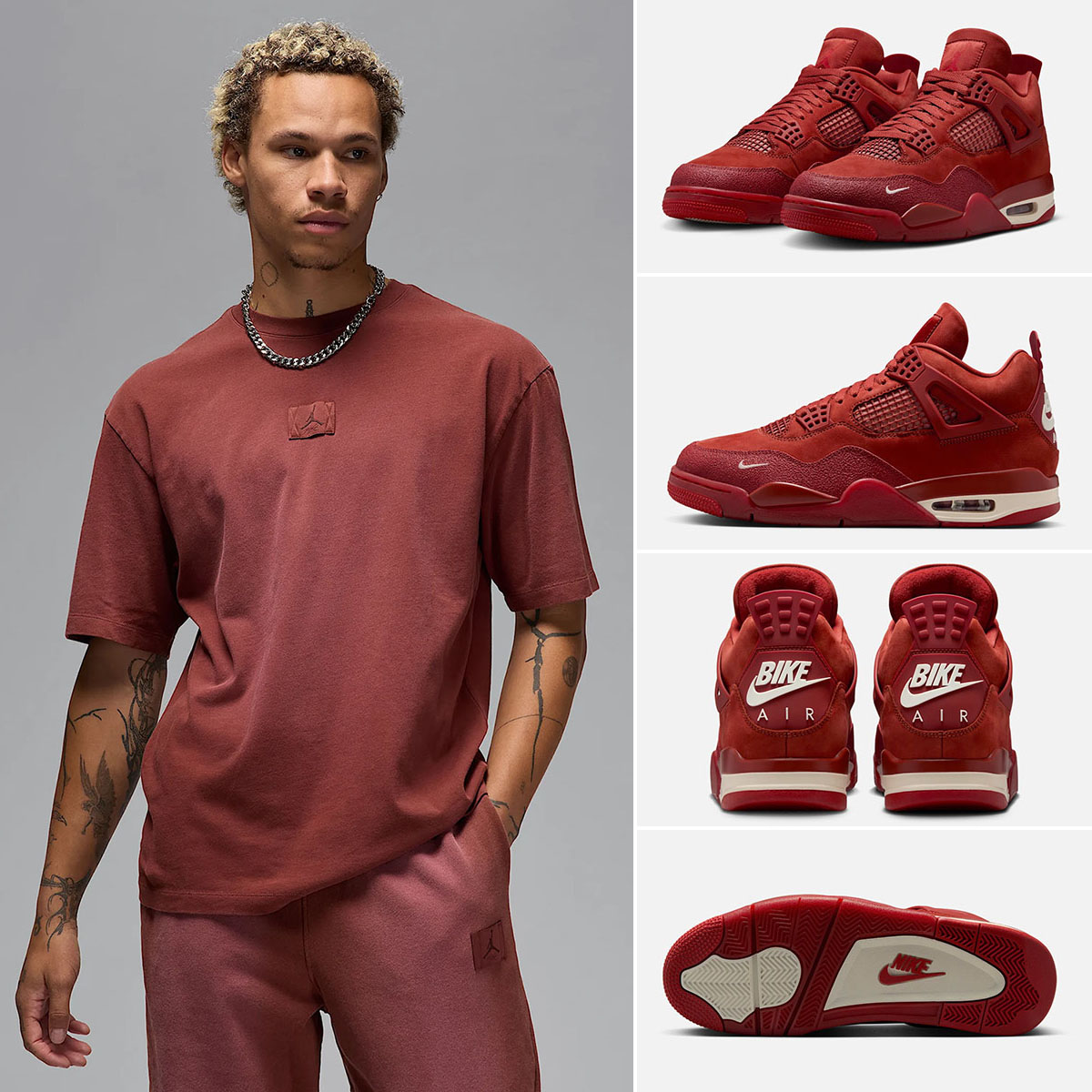 Air Jordan 4 Nigel Brick by Brick Sneakers x Jordan Flight Essentials 85 T Shirt Outfit