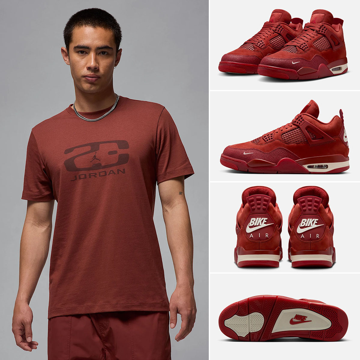 Air Jordan 4 Nigel Brick by Brick Sneakers x Jordan Flight Essentials T Shirt Outfit