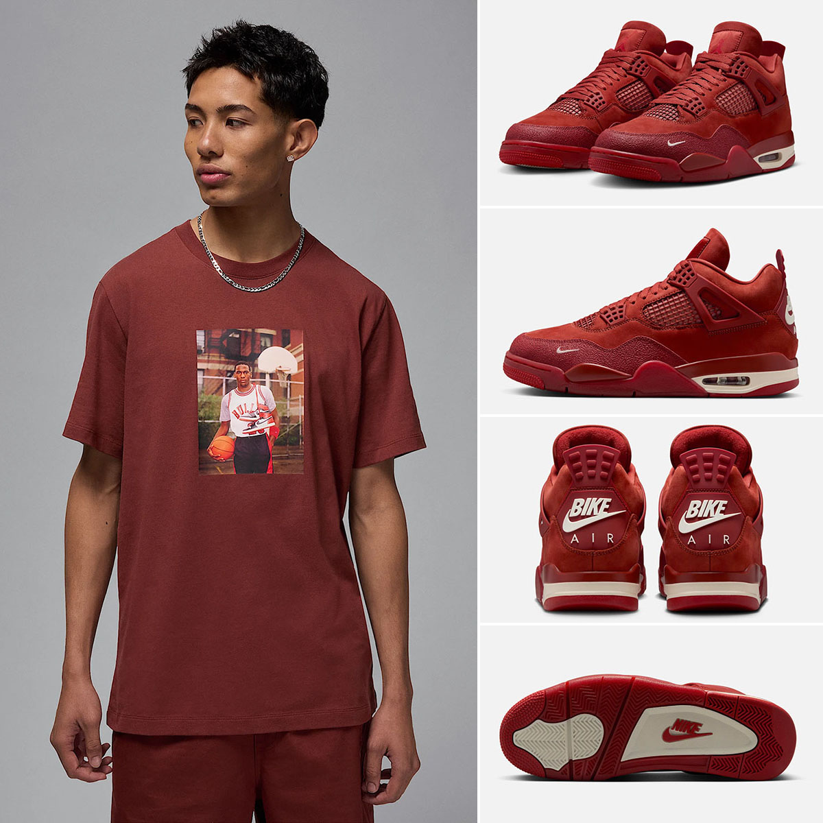 Air Jordan 4 Nigel Brick by Brick Sneakers x Jordan Photo T Shirt Outfit