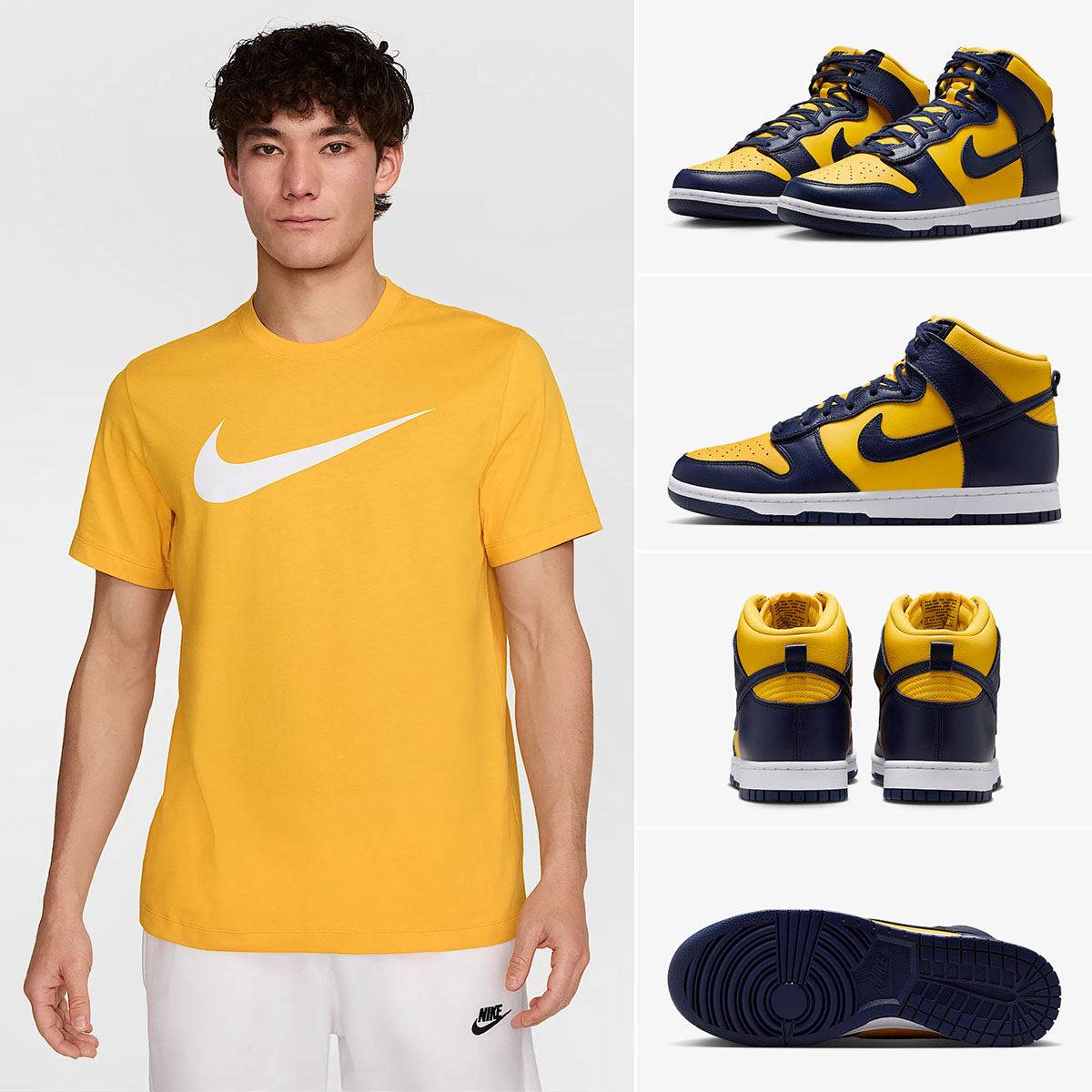 Nike Hbr Cargo Fit Set Sneakers and Nike Swoosh T Shirt Outfit