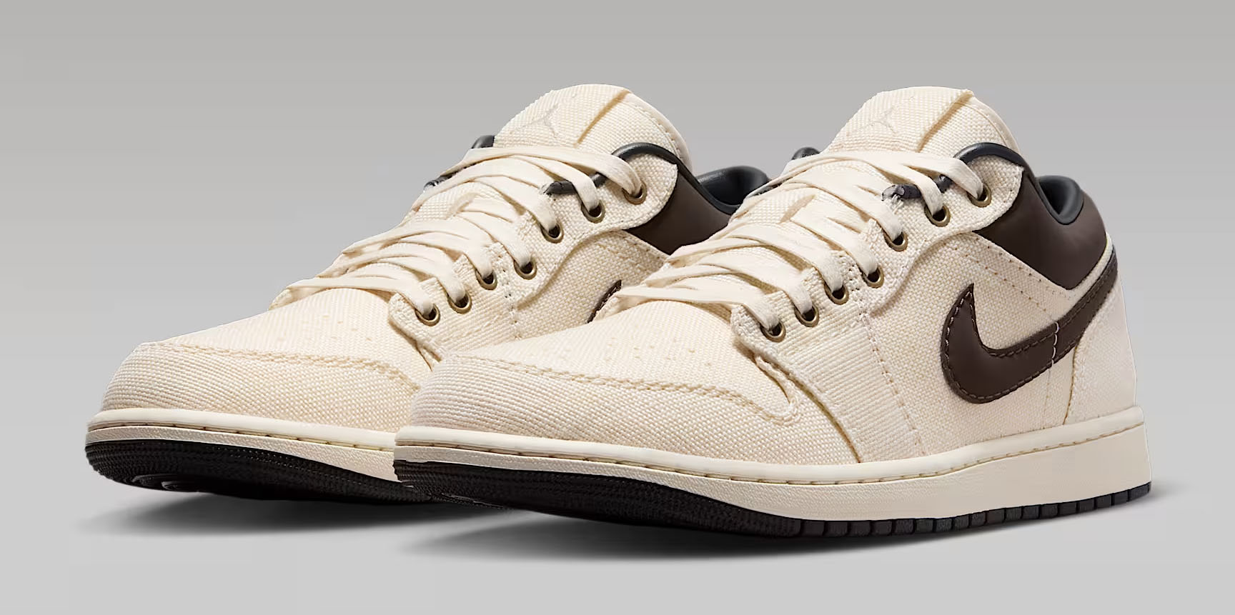 Air Jordan 1 Low Premium Pale Ivory Off Noir Baroque Brown Mens Shoes Sneakers IB8058-110-01