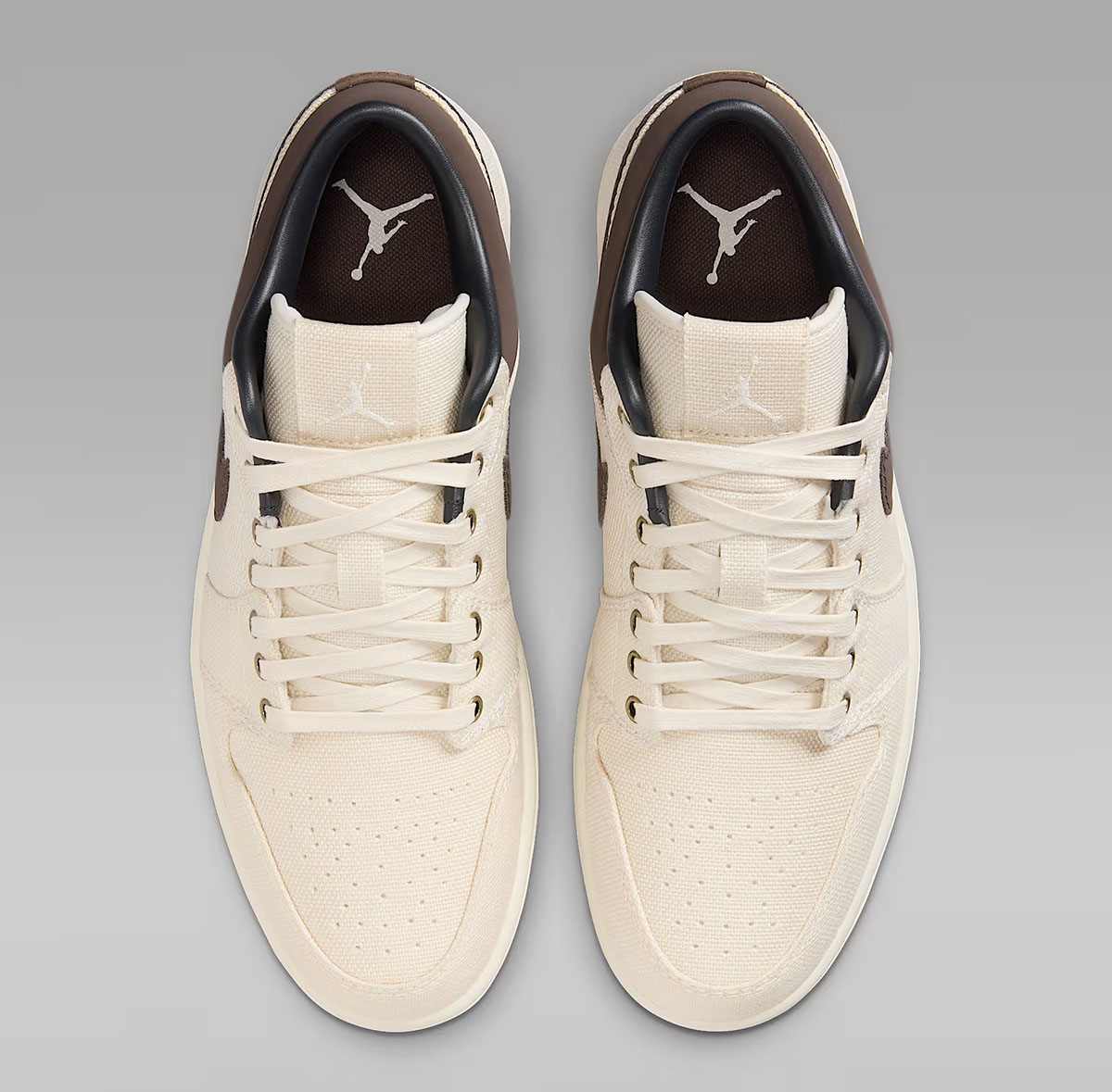 Air Jordan 1 Low Premium Pale Ivory Off Noir Baroque Brown Mens Shoes Sneakers IB8058-110-04