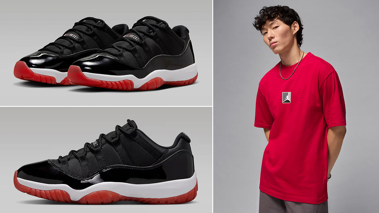 Air Jordan 11 Low Bred x Jordan Brooklyn Graphic T Shirt Outfit