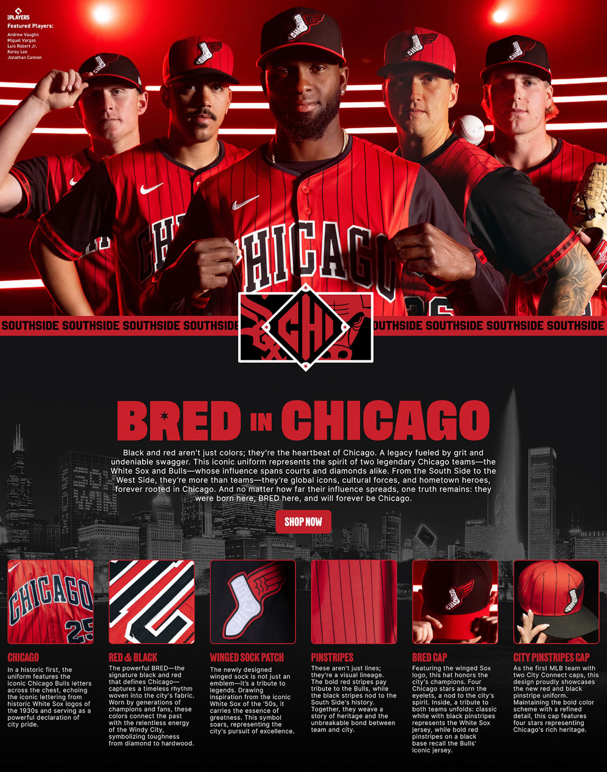 Chicago White Sox Bred City Connect MLB Clothing and Caps