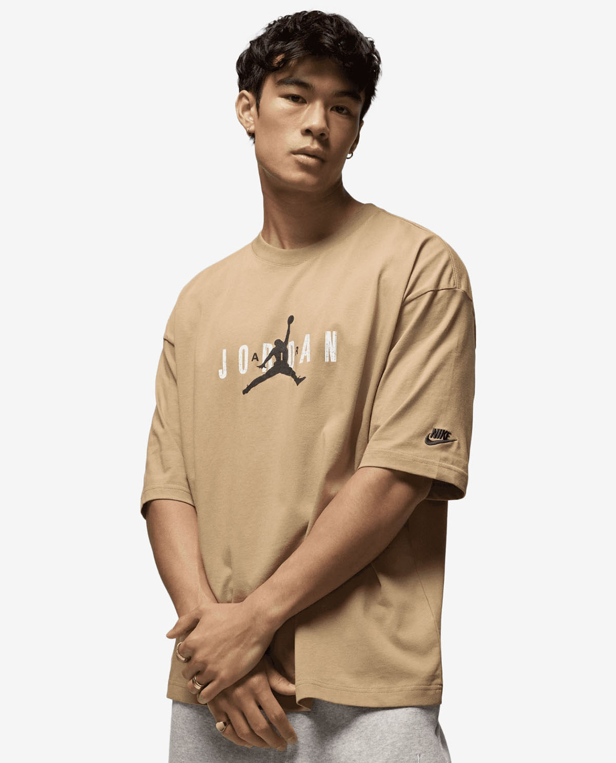 Jordan Brooklyn Oversized T Shirt Tan