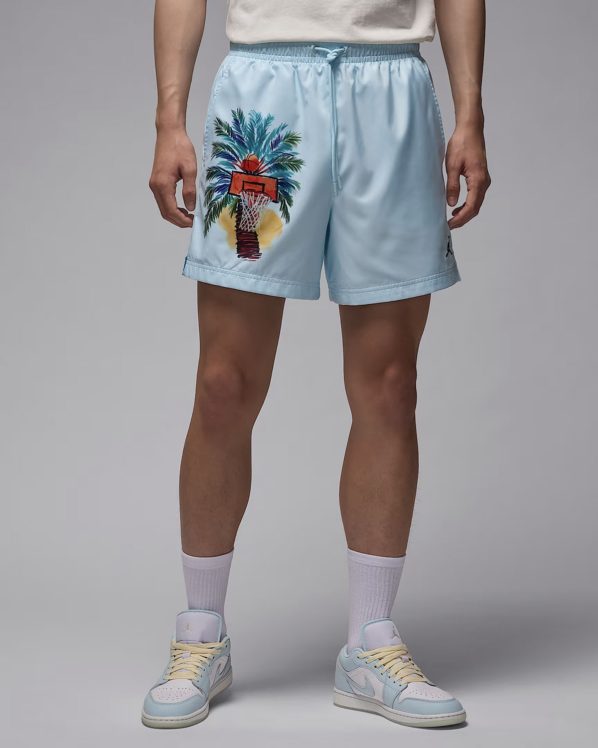 Jordan Essentials Summer 2025 Mens Woven Shorts Glacier Blue 1