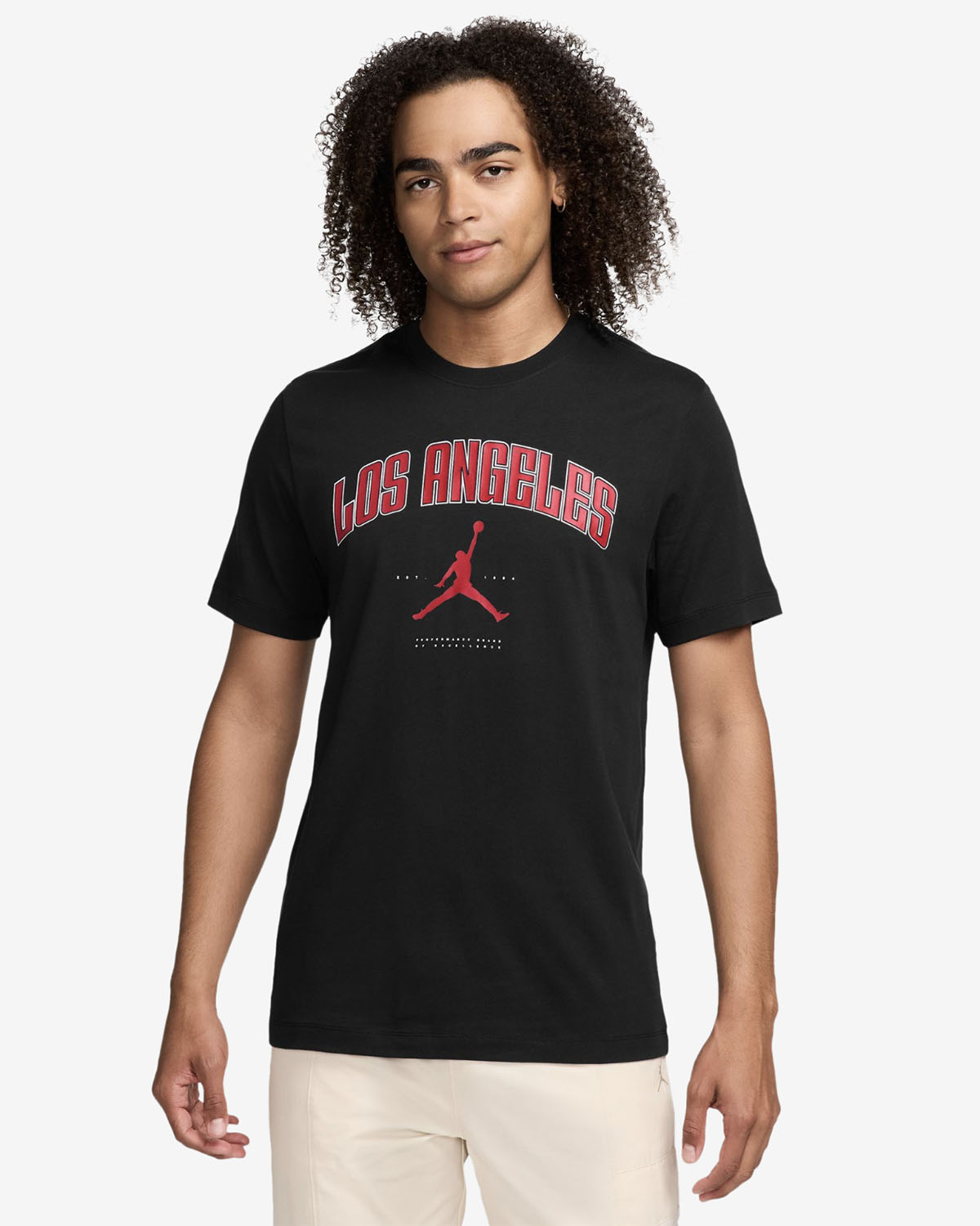 Jordan Los Angeles City Black Red T Shirt