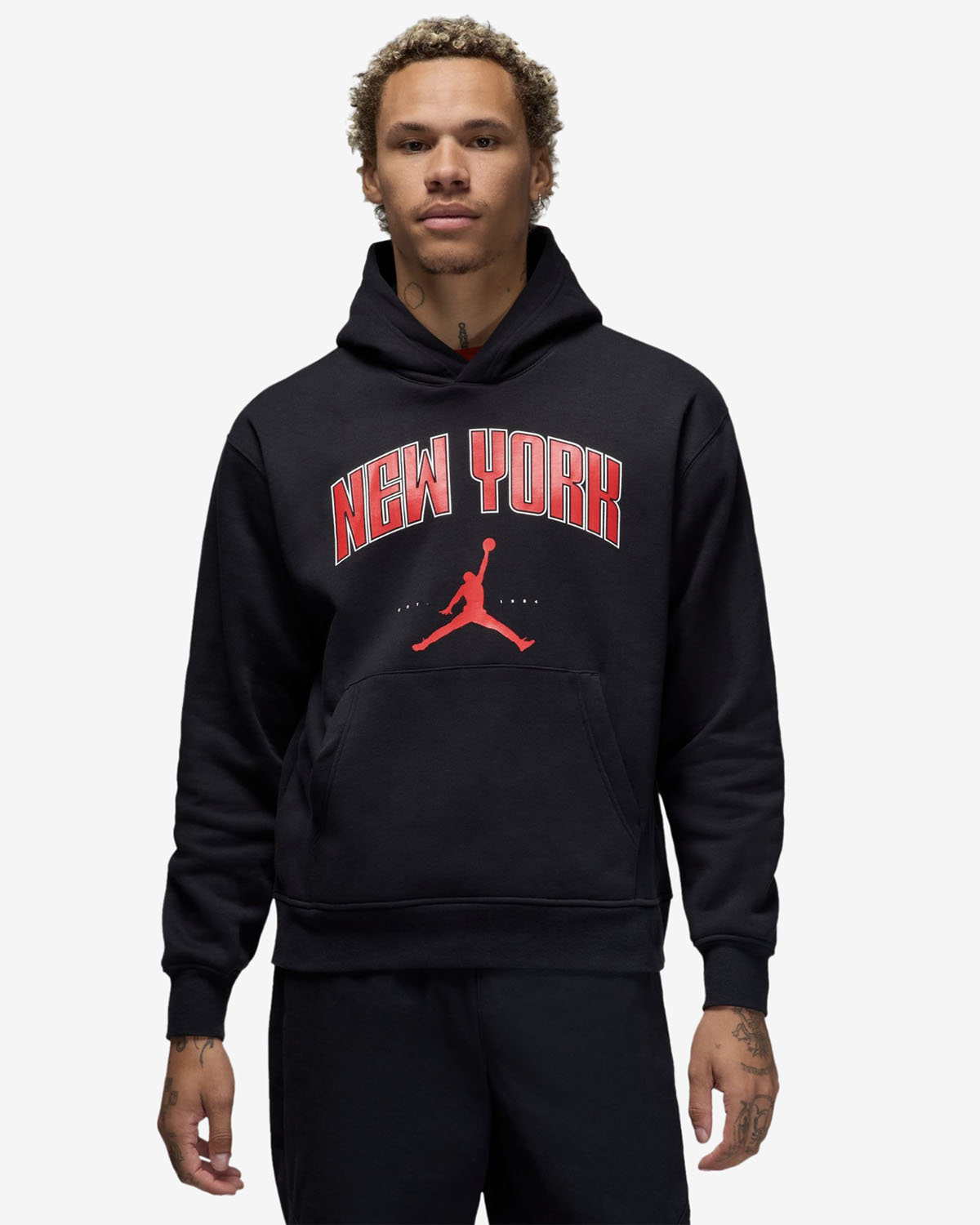 Jordan New York City Black Red Pullover Hoodie