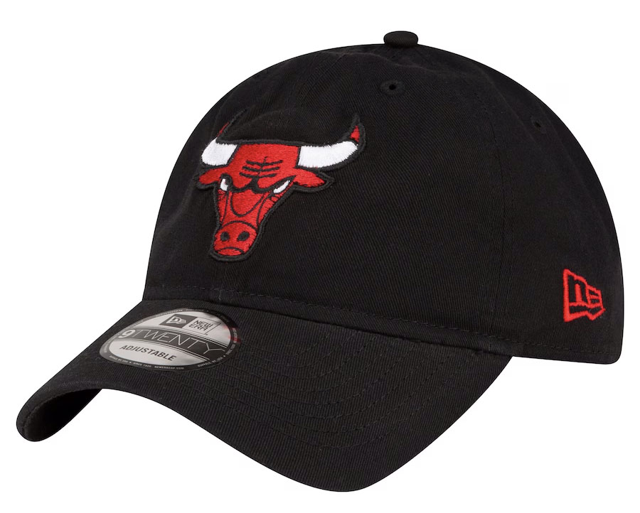New Era Chicago Bulls 9Twenty Strapback Dad Hat Black White Red