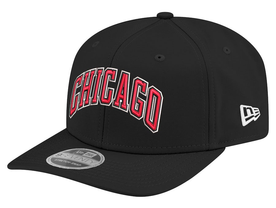 New Era Chicago Bulls Jersey Hook 9Seventy Stretch Snapback Hat Black White Red 1