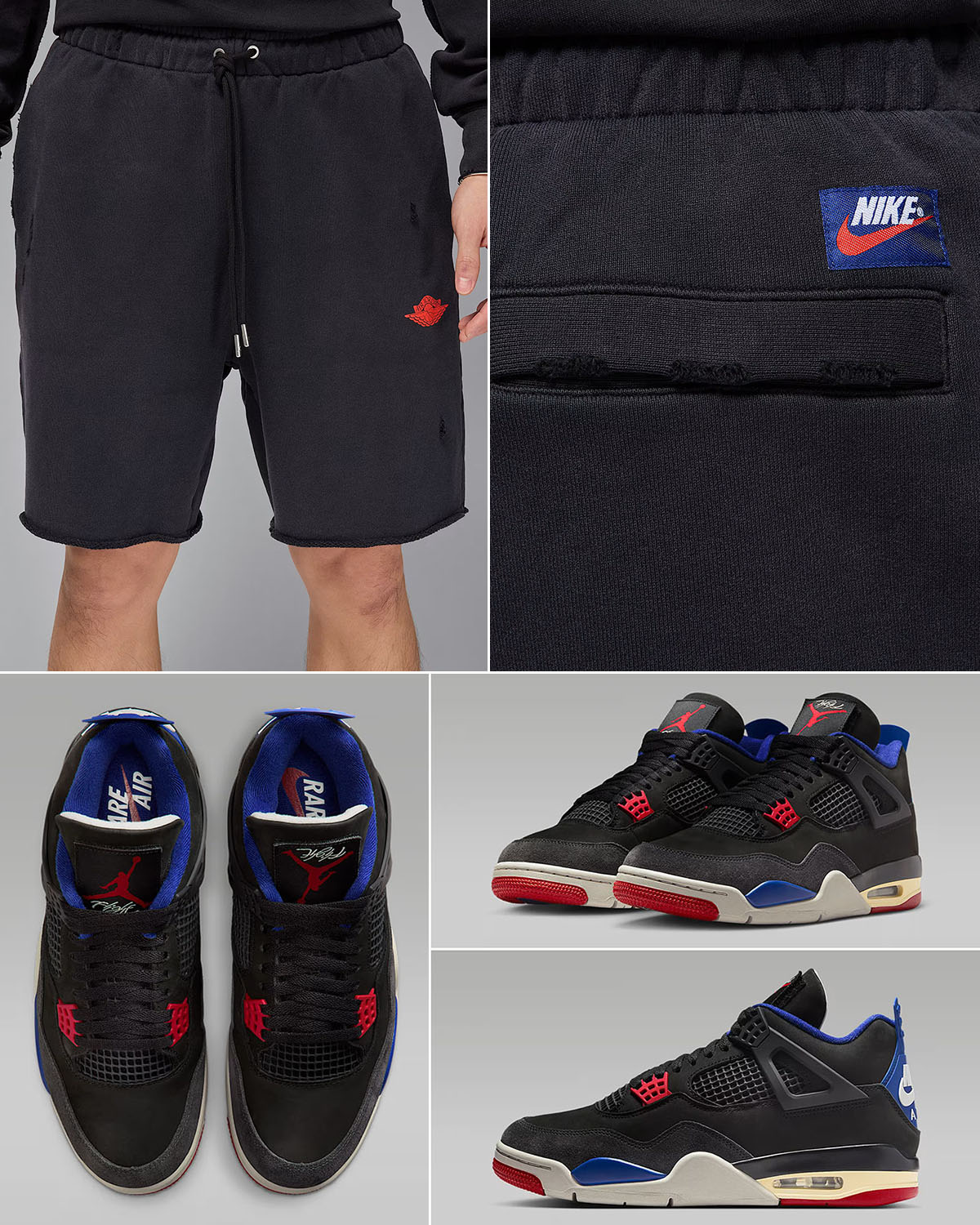Air Jordan 4 Rare Air Shoes x Jordan Rare Air Black Shorts Outfit