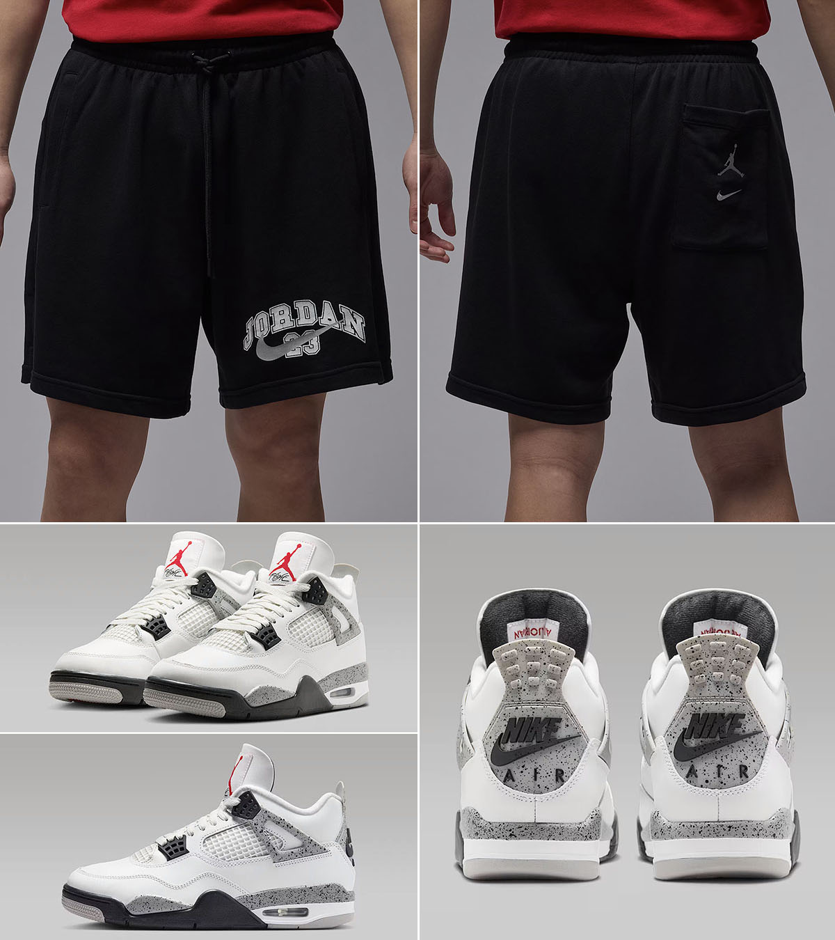 Air Jordan 4 White Cement 2025 x Jordan MVP Fleece Shorts
