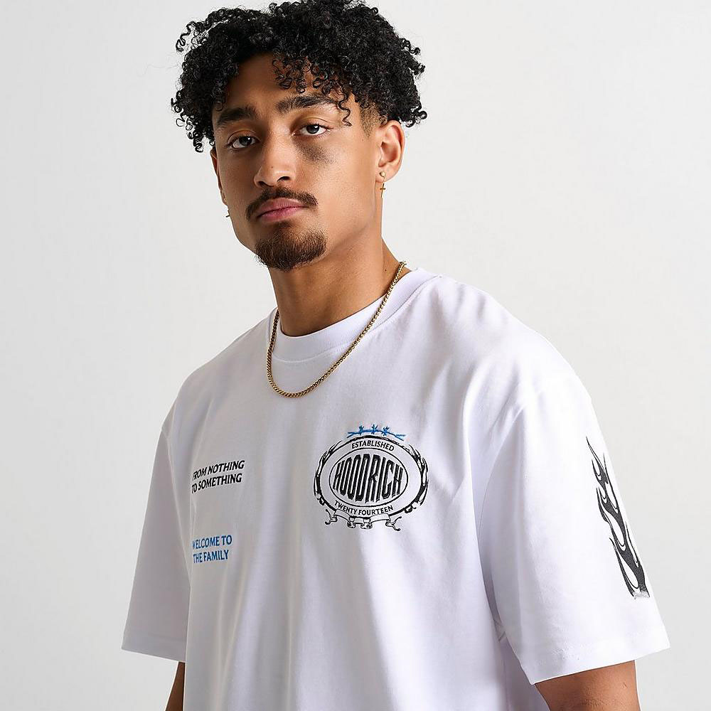 Hoodrich Noir T Shirt White University Blue 3
