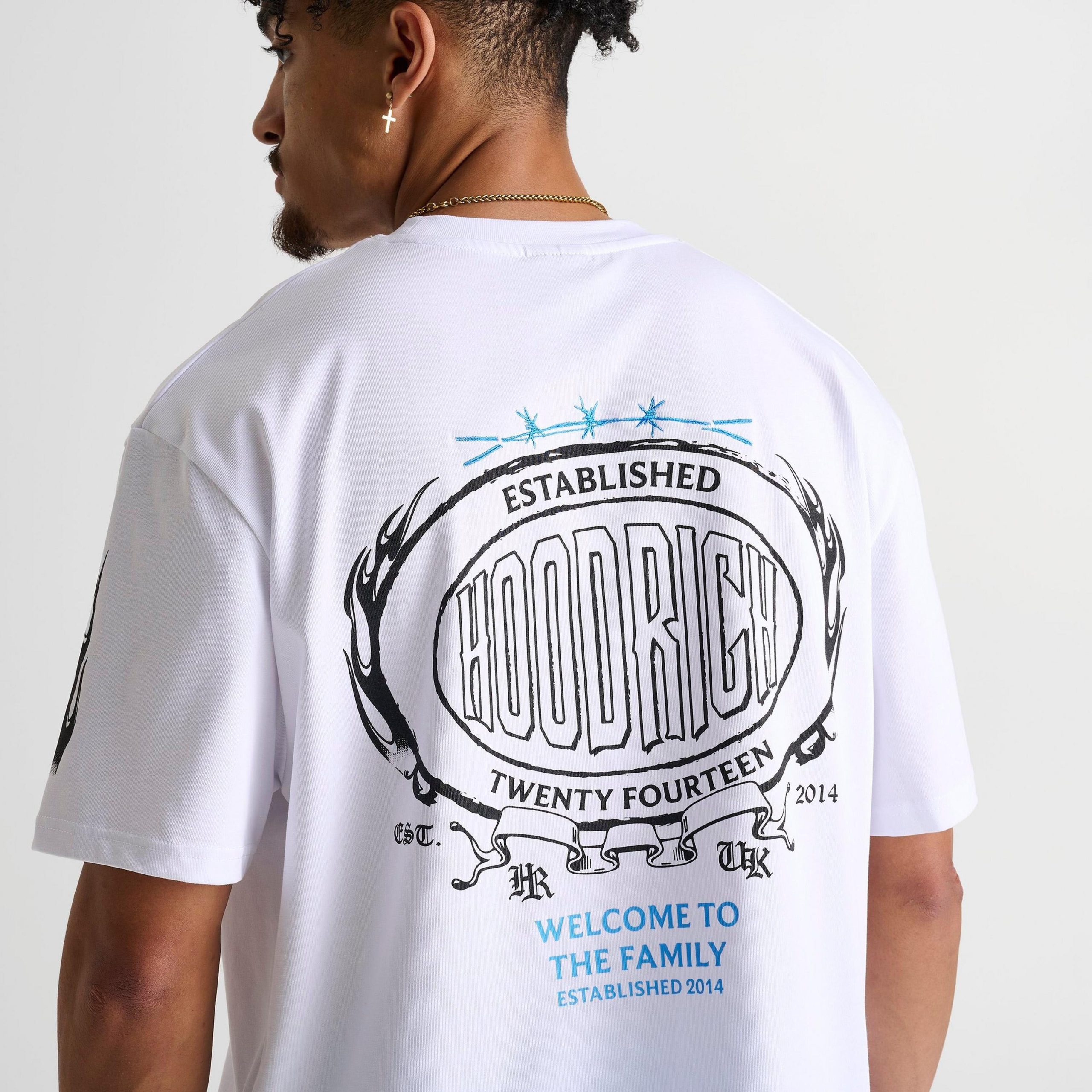 Hoodrich Noir T Shirt White University Blue 4