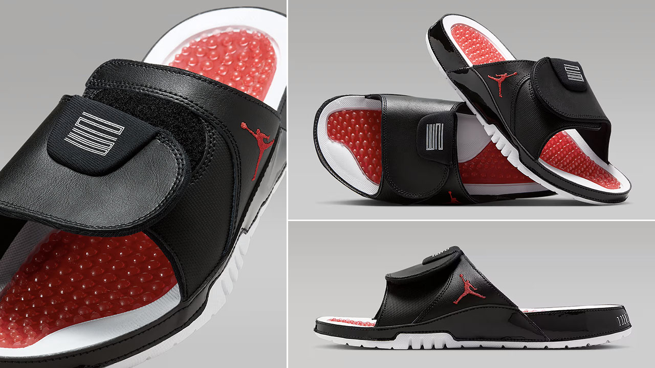 Air Jordan 11 Bred Playoffs Hydro Slides FN2452-006