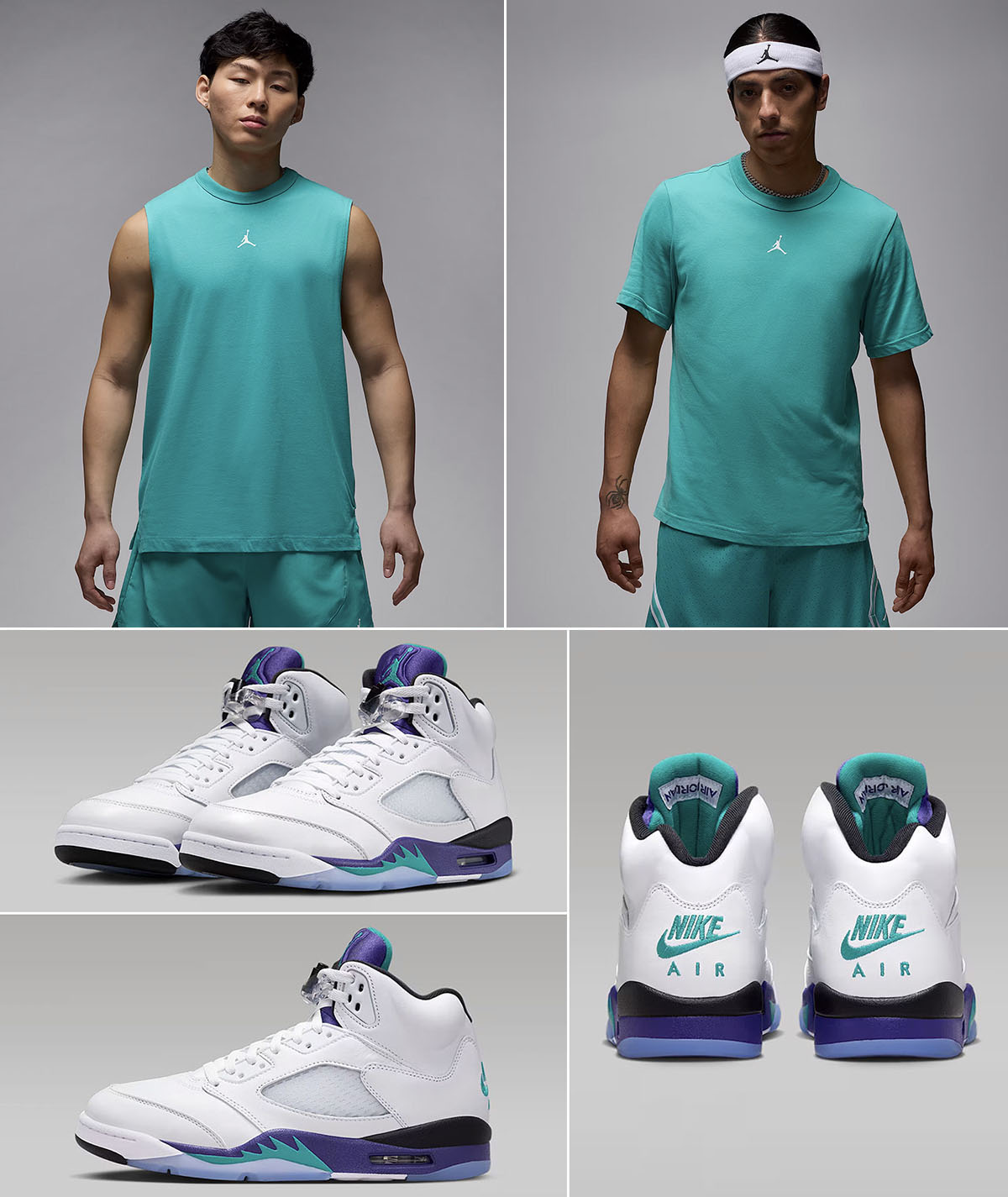 Air Jordan 5 Grape 2025 x Jordan Sport Dri Fit Apparel Shirts and Shorts