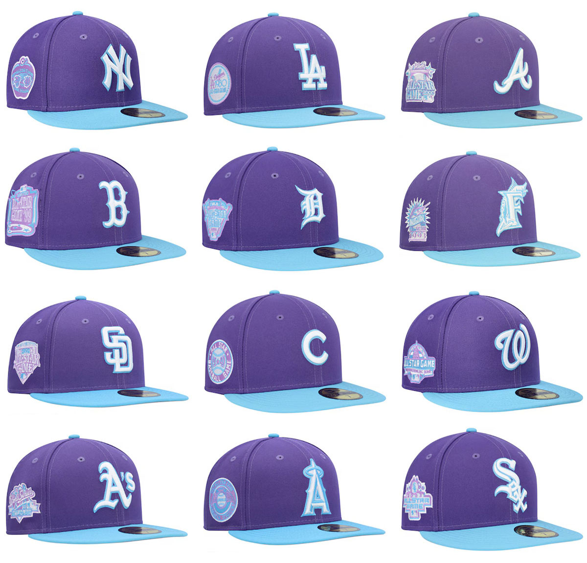 Air-Jordan-8-Aqua-2025-New-Era-MLB-59FIFTY-Fitted-Caps