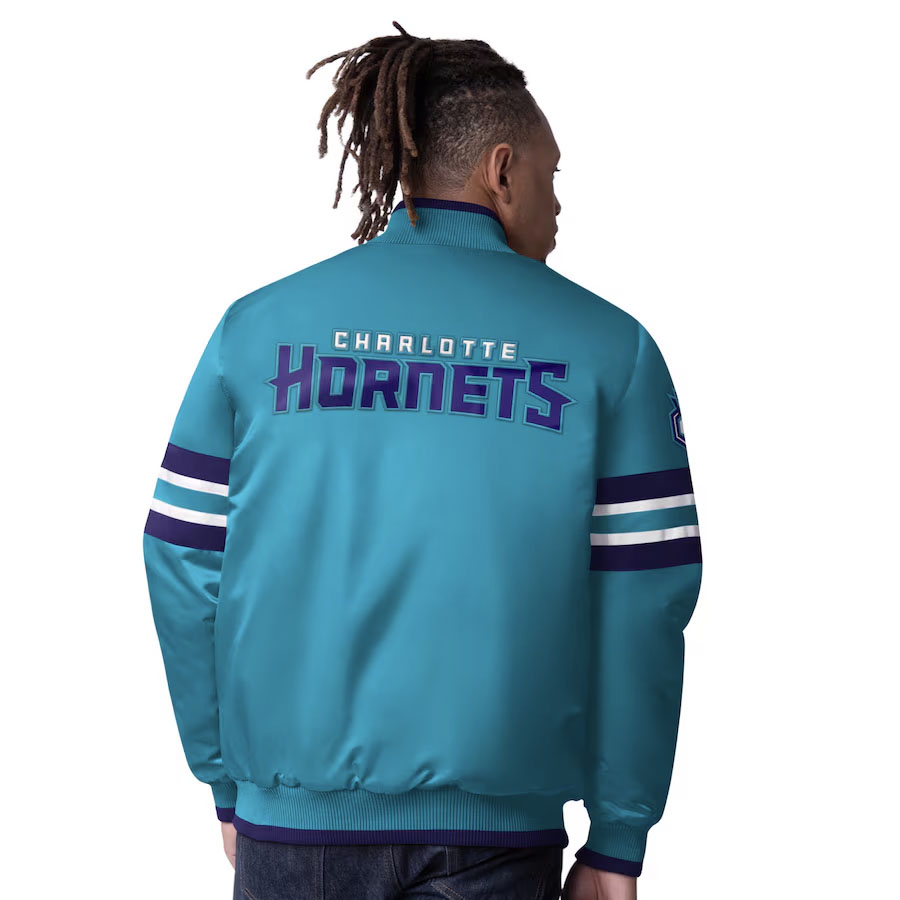 Charlotte Hornets Starter Scout Satin Snap Jacket 2