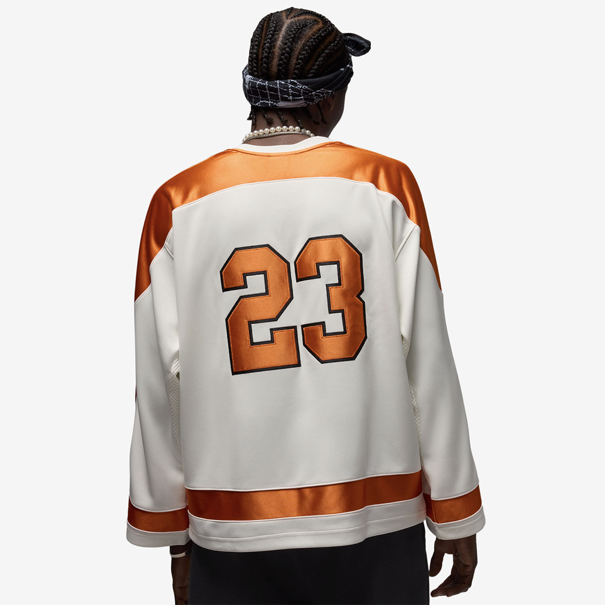Jordan Brooklyn Collegiate Hockey Jersey Starfish White Black 2