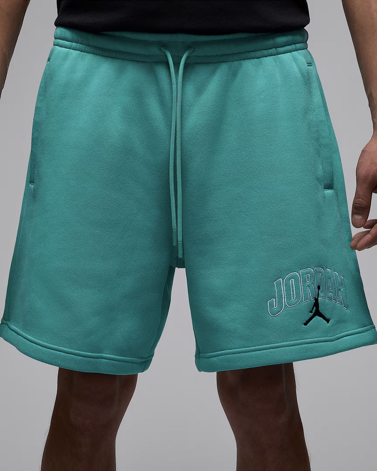 Jordan Brooklyn Fleece Arch Logo Shorts Washed Teal 1