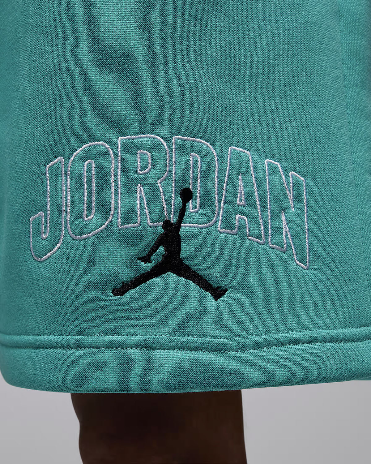 Jordan Brooklyn Fleece Arch Logo Shorts Washed Teal 2