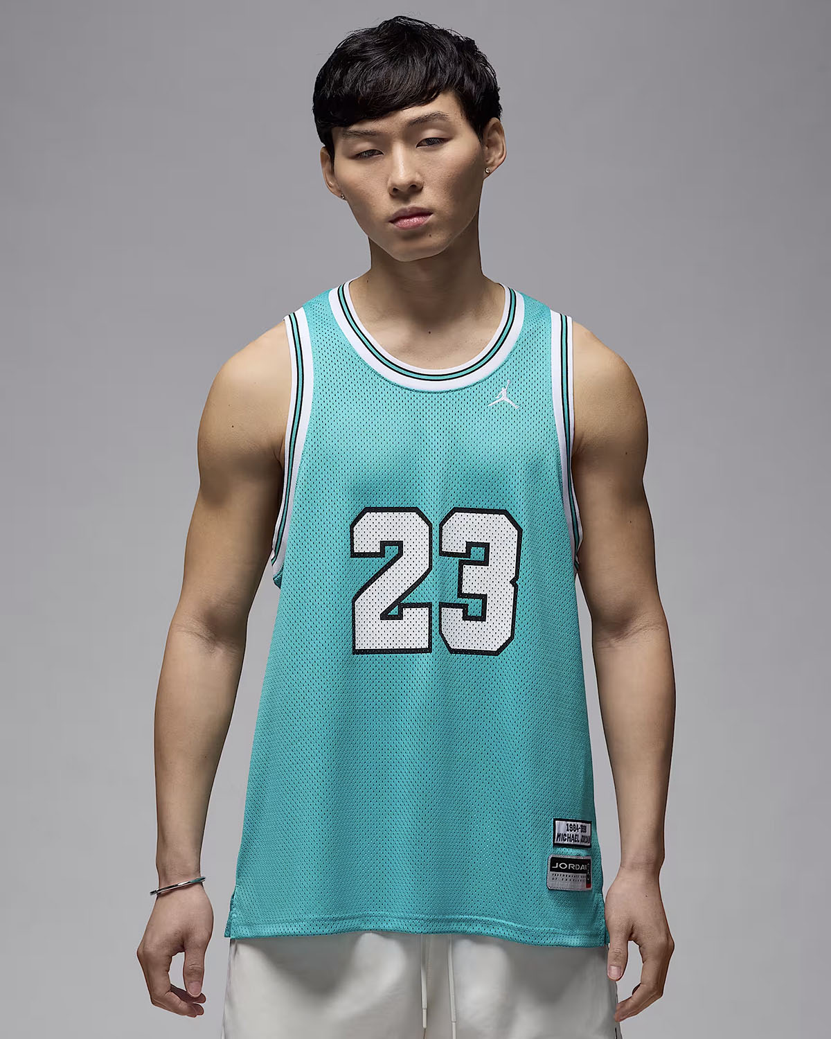 Jordan Essentials Mens Summer Jersey Washed Teal White 1