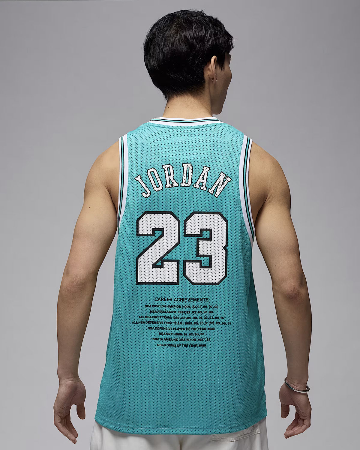Jordan Essentials Mens Summer Jersey Washed Teal White 2