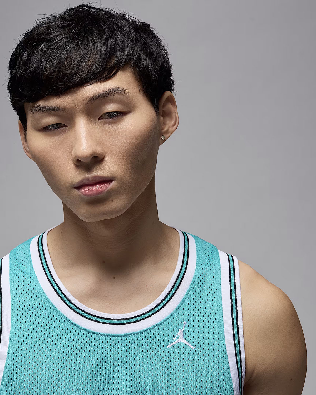 Jordan Essentials Mens Summer Jersey Washed Teal White 3