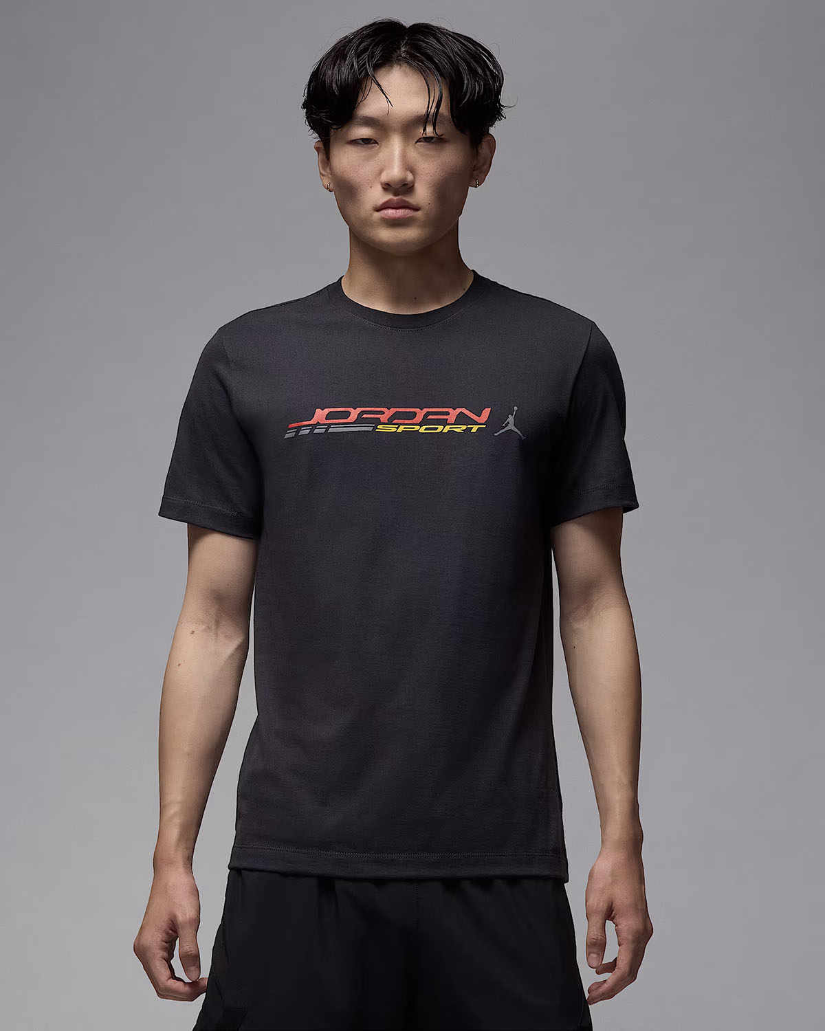 Jordan Motorsport Wordmark T Shirt Off Noir Fire Red Yellow 1