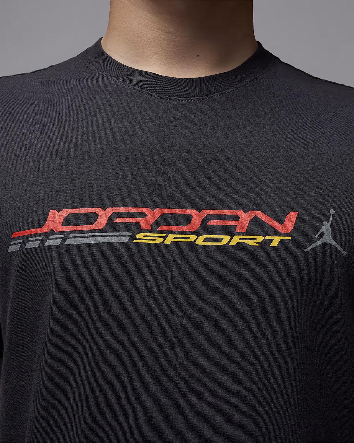 Jordan Motorsport Wordmark T Shirt Off Noir Fire Red Yellow 2
